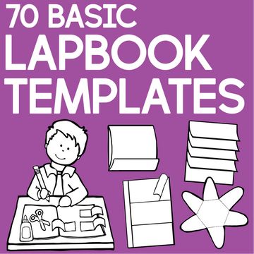 Biography Lapbook, Lapbook Templates, Lap Book Templates, Graphic Organizer Template, Book Report, Book Folding, Book Template, Study Unit, Homeschool Resources