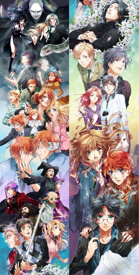 harry potter manga version Harry Potter Characters Anime, Anime Harry Potter Characters, Harry Potter Anime Wallpaper, Harry Potter Anime Fanart, Harry Potter Characters Fanart, Howard Harry Potter, Harry Potter Anime Art, Citate Harry Potter, Harry Potter Cartoon