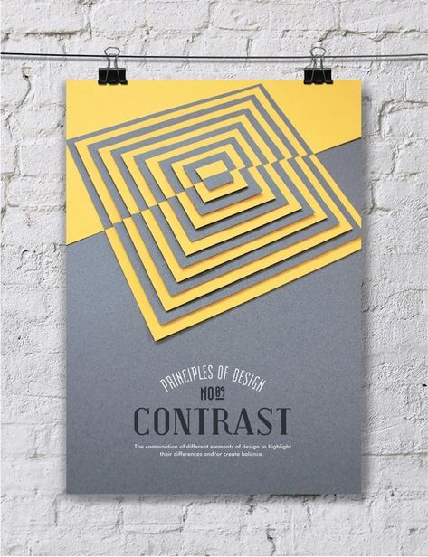 Principles Of Design Contrast, Elements And Principles, Principles Of Art, Principles Of Design, Poster Series, Art Poster Design, Elements Of Design, Graphic Design Fun, Key Design