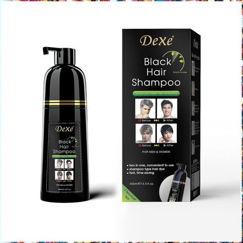 Instant black hair shampoo, hair dye shampoo for men and women - easy to use - 100% grey coverage - quick and easy - lasts 30 days 3 in 1 black hair dye (Bottled) Black Hair Shampoo, Black Shampoo, Dyed Hair Men, Hair Dye Shampoo, Grey Hair Coverage, Natural Hair Shampoo, Mens Shampoo, Black Hair Dye, Bathroom Black