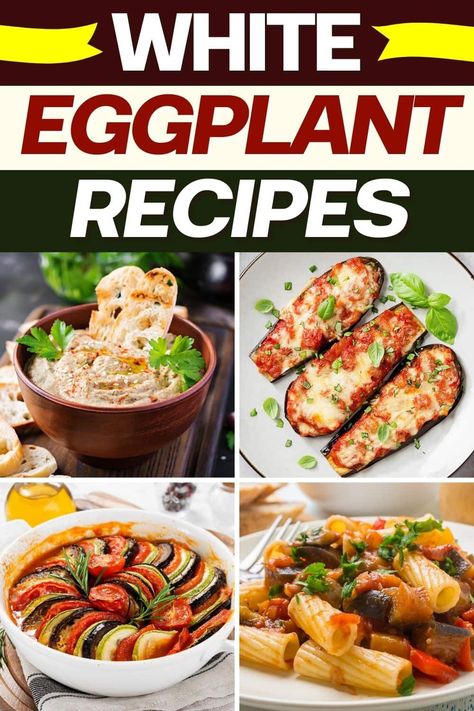 Sweeter, creamier, and more delicately flavored than purple aubergines, these easy and delicious white eggplant recipes hit the spot every time. Ivory Eggplant Recipes, White Eggplant Recipes Easy, White Eggplant Recipes, Eggplant Parmesan Lasagna, Slow Cooker Ratatouille, Veg Crispy, Eggplant Recipes Healthy, Eggplant Sandwich, White Eggplant