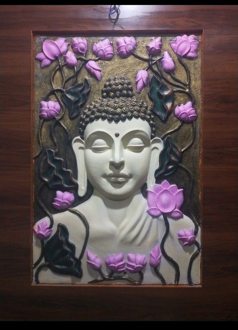 3x2 Buddha Fiber mural for wall decoration 3d Mural, Wall Decoration, Wall Murals, Mural, Wall Decor, Frame, Glass, Wall, Home Decor