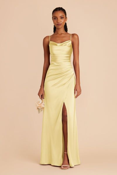 Lydia Dress Princess Prom Dresses Yellow, Corset Top Long Dress, Golden Yellow Prom Dress, Formal Dresses Long Yellow, Yellow Bridesmaid Dresses Black Women, Pastel Yellow Long Dress, Light Yellow Prom Dress Long, Yellow Long Dress Formal, Long Dress Hoco