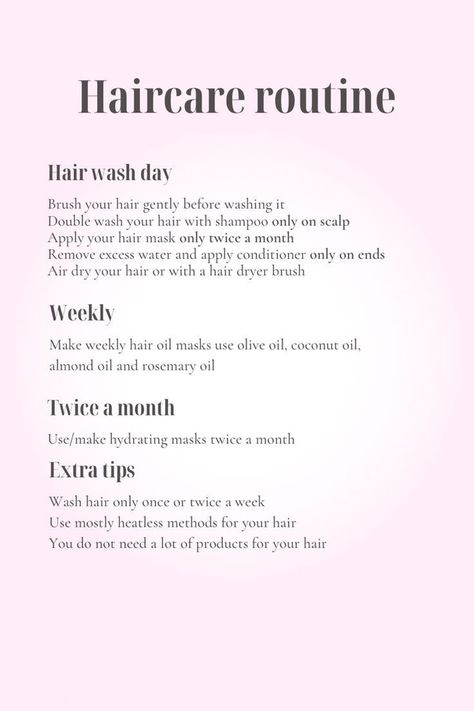 Weekly Haircare Routine, Weekly Haircare Routine Schedule, Hair Care Routine Daily Weekly Monthly, Hair Care Shower Routine, Beginner Hair Care Routine, Hair Routine For Dry Damaged Hair, Hair Mask Routine, Hair Care Steps In Order, Basic Hair Care Routine