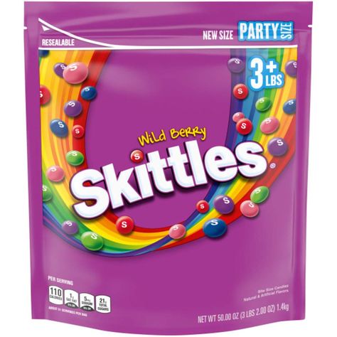 Purple Skittles, Skittles Wild Berry, Berry Punch, Water Enhancer, Chewy Candy, Berry Fruit, Palm Kernel Oil, Bulk Candy, Taste The Rainbow