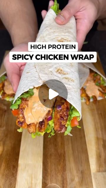 High Protein & Low Calorie on Instagram: "High Protein Spicy Grilled Chicken Wraps! Only 347 Calories!💪By @jalalsamfit 

Macros per wrap

347 Calories - 38g protein / 24g carbs / 11g fat

Ingredients (for 3-4 Spicy Wraps)

- 600g Chicken Breast cut into strips (100g cooked chicken per wrap)
- 3-4 garlic cloves
- 1 tbsp Oregano
- 1 tbsp Paprika
- 1 tsp Onion Powder 
- 1 tsp Chilli Flakes
- 1 tsp Salt & Pepper
- 1 Lemon Juiced
- Low Calorie Tortilla Wraps ( Brand: Mission Wraps)
- Shredded Lettuce
- Chopped red onion & tomato
Spice Sauce:

- 100g Fat Free Yogurt
- 20g Sriracha
- 1 Garlic Clove Minced
- Fresh Parsley
- 1/2 tsp salt & pepper
- Lemon Juice

SERVE & ENJOY!
.
Follow @jalalsamfit for more recipes like this💪🔥 
.
#chickenwrap #chicken #chickenrecipes #tortilla #grilledchicken #hi Spicy Chicken Wrap, Low Calorie Tortilla, Grilled Chicken Wraps, Spicy Grilled Chicken, Buffalo Chicken Wraps, Raw Chicken Breast, High Protein Low Calorie, Low Fat Yogurt, Cooked Chicken