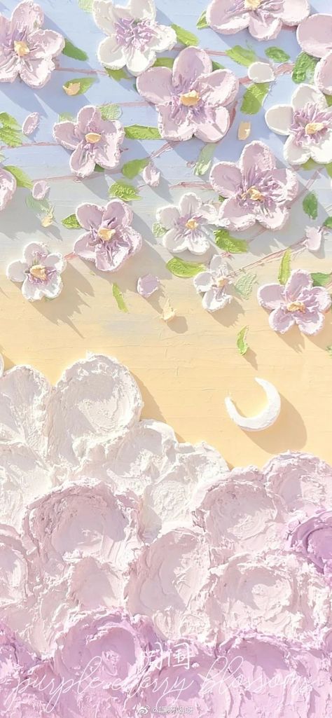 Pink Wallpaper Kawaii, Pastel Background Wallpapers, Simple Oil Painting, Jelly Wallpaper, Iphone Wallpaper Kawaii, Pretty Phone Wallpaper, Simple Phone Wallpapers, Cute Flower Wallpapers, Phone Wallpaper Patterns