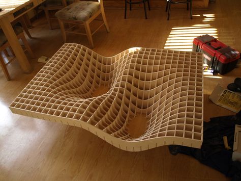 Wall Designing, Corrugated Wall, Artist Architecture, Cnc Table, Timber Architecture, Cardboard Design, Cnc Furniture, Wood Furniture Design, Parametric Architecture