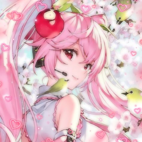 Pink For Widgets, Sakura Miku Icon, Hikikomori Anime, Miku Sketch, Cherry Miku, Sakura Hatsune Miku, Project Diva Icons, Blue Academia, Vocaloid Icon