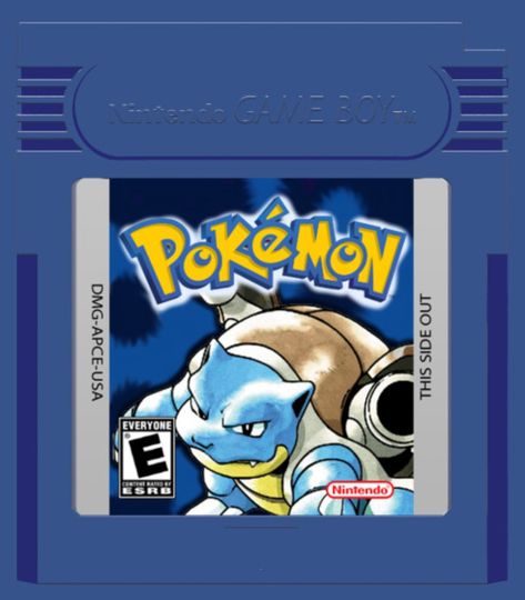 Blastoise - Gameboy Blue, Pokemon Pokemon Blue Aesthetic, Pokémon Gameboy, Gameboy Design, Blue Pokemon, Gameboy Pokemon, Old Pokemon, Gameboy Games, Pokemon Blue, Pokemon Gif