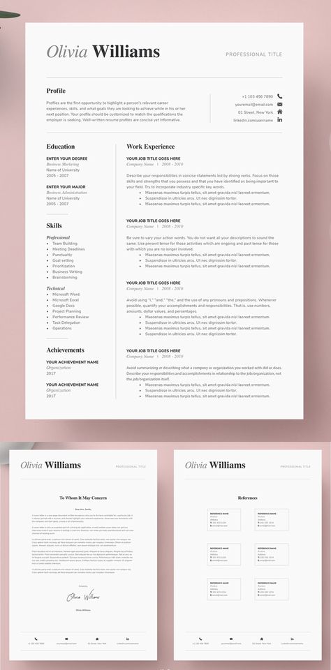 Resume Design Ideas, Minimal Resume Design, Creative Resume Design, Unique Resume Template, Professional Resume Design, Minimal Resume Template, Portfolio Pages, One Page Resume Template, Cv Ideas