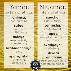 Taking the Yamas and Niyamas Out of the Bathroom - Subtle Yoga Yamas And Niyamas, 8 Limbs Of Yoga, Yoga Ashtanga, Yoga Sutras, Yoga Philosophy, Teaching Yoga, Qi Gong, Ashtanga Yoga, Yoga Training