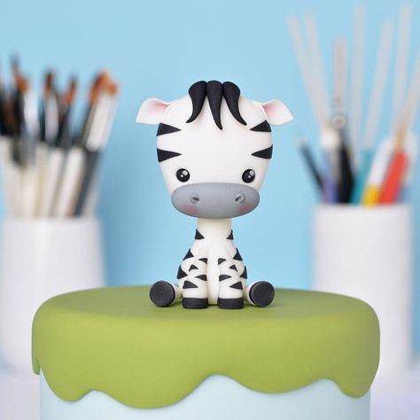 Fawn Cake, Zebra Cake Topper, Zoo Cake, Zebra Cake, Cake Topper Tutorial, Frog Prince, Birthday Board, My Website, Cake Topper