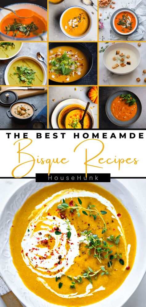 Vegan Bisque, Garlic Bisque, Creamy Cabbage Soup, Bisque Recipes, Creamy Cabbage, Dinner Soup Recipes, Pumpkin Bisque, Bisque Soup Recipes, Gourmet Soup