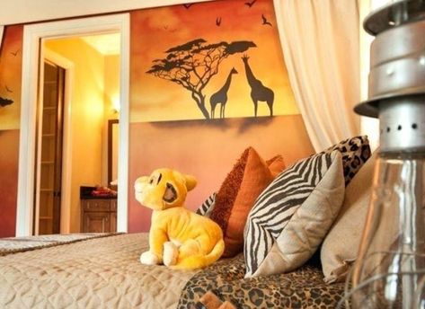 Lion King Bedroom, Lion King Room, Disney Themed Bedrooms, Lion King Nursery, Casa Disney, Disney House, Disney Room Decor, Disney Bedrooms, Lion King Baby