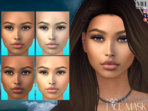 Latina face in 6 skin color variations - HQ Compatible. Sims 4 Cc Face Mask, Sims 4 Faces, Sims 4 Latina, Sims 4 Face Mask, Sims4 Cc Skin, Cc Face, Cc Skin, Cc Makeup, Sims 4 Cas Mods