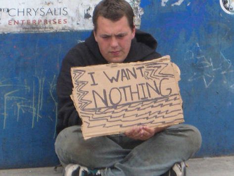 Panhandling Signs, Funny Homeless Signs, Homeless Signs, Homeless Help, Luke 9, Protest Art, Homeless Shelter, Helping The Homeless, Sign Of The Times