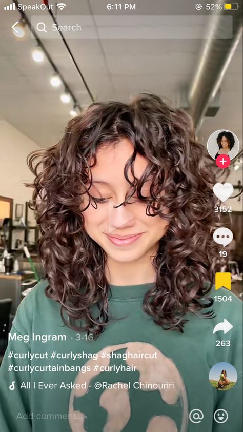 Short Curly Hair Cuts For Women, Curly Hair With Side Bangs, Long Naturally Curly Hair, Medium Length Curly Haircuts, Round Face Curly Hair, Medium Curly Haircuts, Layered Curly Haircuts, Cascading Curls, Curly Shag Haircut