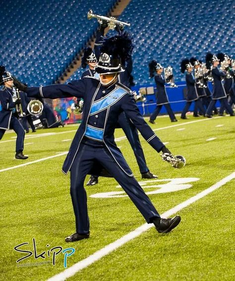 Blue Coats Blue Marching Band Uniform, College Romance Books, Brazilian Culture, Manifesting Goals, Marching Band Uniforms, Drum Corps International, Band Uniforms, Drum Major, Music Things