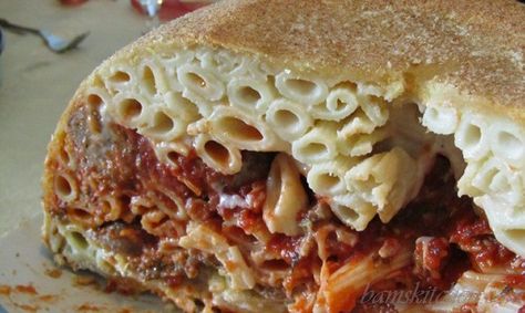 Timpano Italian Pasta Dome is an Italian pasta dish filled with layers of homemade meatballs, sausage, pasta, cheese wrapped up in a delicious butter crust. Pasta Dome, Timpano Recipe, Holiday Dinner Ideas, Pasta Cheese, Butter Crust, Italian Pasta Dishes, Tomato Pasta Sauce, Homemade Meatballs, Sausage Pasta