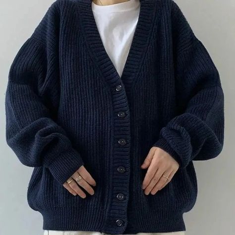 Just found this amazing item on AliExpress. Check it out! $38.57 | Navy Blue Ladies Sweaters V-neck Knitted Top for Women Cardigan Winter Button New Knitwear Y2k Vintage Fashion 2024 Long Sleeve Ladies Sweaters, Cardigan Winter, Y2k Top, Dark Blue, Blue