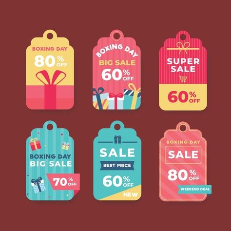 Flat design boxing day sale label collec... | Free Vector #Freepik #freevector #christmas #sale #label #winter Shop Banner Design Ideas, Discount Sale Design, Sales Design, Promo Banner, Shop Banner Design, Christmas Poster Design, Poster Sale, Boxing Day Sale, Product Poster