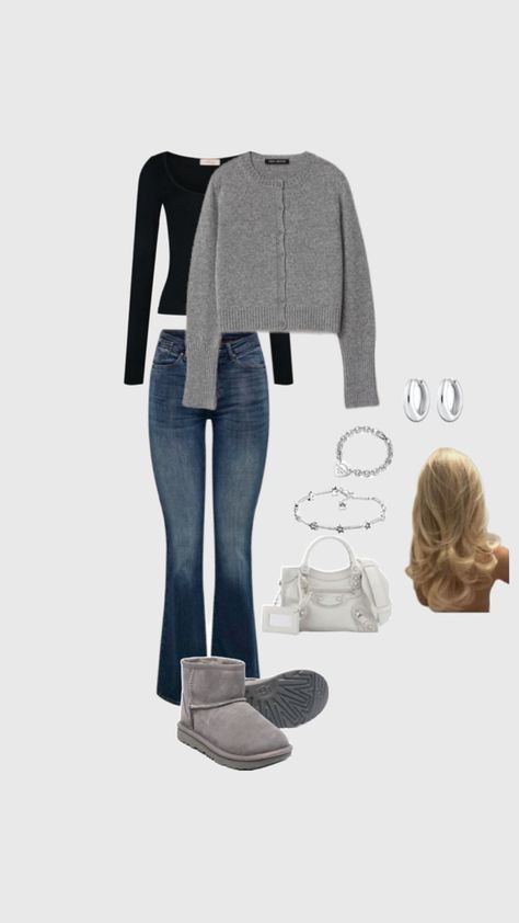 #grey #winter #uggs #outfitinspo Grey Uggs Outfit, Winter Uggs, Grey Uggs, Outfit Grey, Casual Work Outfits Women, Uggs Outfit, Grey Outfit, Stockholm Fashion, Winter Fits