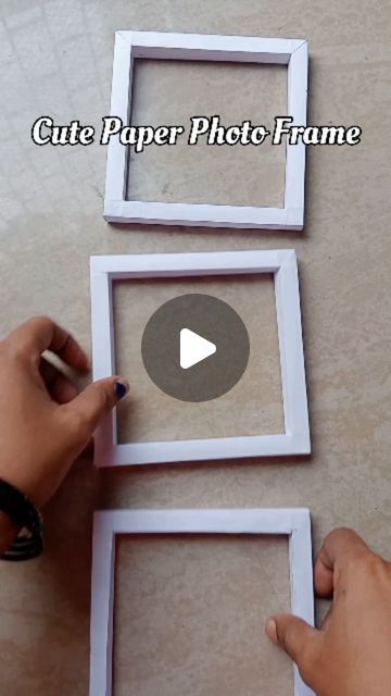 Photo Frame Making Ideas Wall Art, Photo Frame Easy Craft, How To Make Paper Frames For Pictures, How To Make Paper Photo Frame, Diy Photo Frame Decoration, Photo Frame Art And Craft, Paper Crafts Frame, Making A Photo Frame, Frame Making Diy