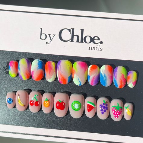 By Chloe Nails, Chloe Nails, Gel Press On Nails, Gel Press, A Fruit, Press On Nails, See More, Chloe, Custom Made