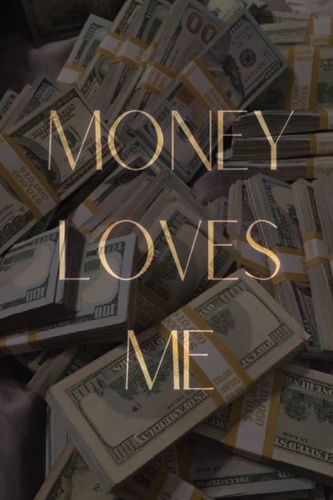 Money Affirmations Saving Money Vision Board, Saving Money Aesthetic Vision Board, Vision Board Ideas Money, Trading Aesthetic, Vision Board Money, Money Loves Me, Rich And Wealthy, I Love Money, Attracting Money