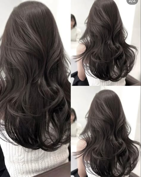 Ash Brown Hair Cool Tone, Ash Brown Dark Hair, Dark Gray Brown Hair, Cool Black Hair Color, Cold Tone Brown Hair, Cool Tone Medium Brown Hair, Cool Tone Black Hair, Cool Espresso Brown Hair, Cool Tone Dark Hair