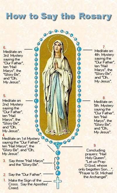 How to pray the rosary Prayers Of The Rosary, Praying The Rosary Catholic, Rosary Mysteries, Fatima Prayer, Rosary Prayers Catholic, Saying The Rosary, Rosary Prayers, Mysteries Of The Rosary, Prayers Catholic