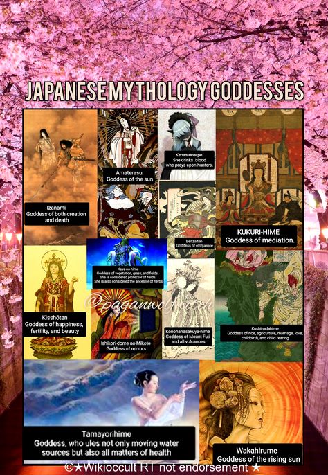 Japanese Gods And Goddesses, Chinese Gods And Goddesses, Japanese Gods Mythology, Amaterasu Goddess, Japanese Deities, Pagan Goddesses, Shinto Gods, Japanese Gods, Asian Gods