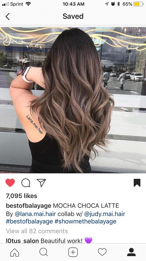 Mocha Chocolate Balayage Balayage Chocolate, Chocolate Balayage, Mocha Chocolate, Hair Color Chocolate, Brown Ombre Hair, Chocolate Mocha, Brown Hair Balayage, Brown Highlights, Penteado Cabelo Curto