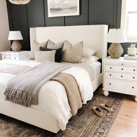 Bedroom Updates, White Headboard, Gorgeous Bedrooms, Master Decor, Couple Bedroom, Bedroom Refresh, Master Bedrooms Decor, Under Bed, Remodel Bedroom