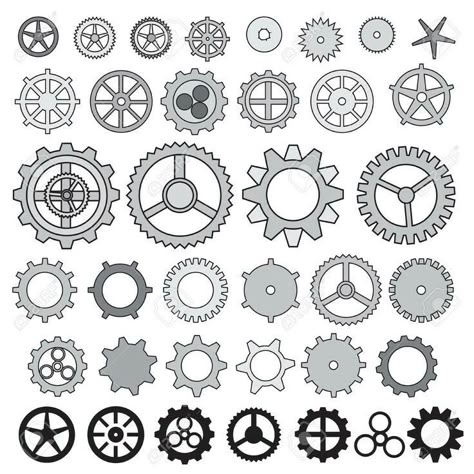 Steampunk Gears Template, Machine Drawing Mechanical, Sharingan Design, Gears Drawing, Machines Drawing, Steampunk Reference, Wheel Drawing, Gear Drawing, Icon Gear