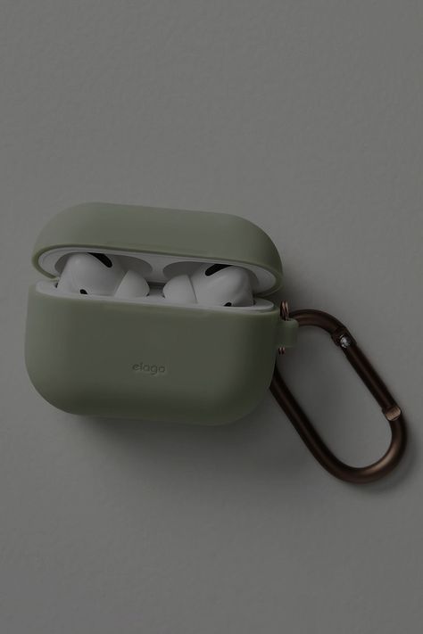 Green Airpod Case, Fone Apple, Iphone Obsession, Aesthetic Phone Case, Air Pods, Airpods Case, Iphone Accessories, Apple Airpods, Airpod Case