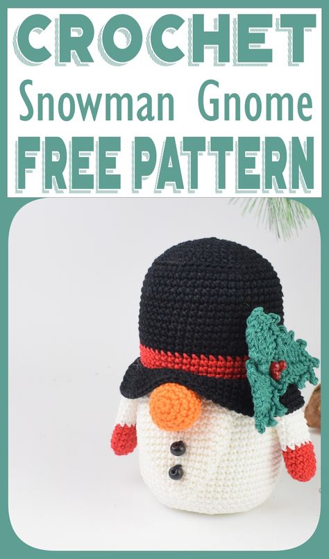 Snowman Gnome Snowman Gnome Crochet Patterns Free, Snowman Gnome Crochet, Crochet Snowman Gnome Free Pattern, Christmas Crochet Gnome Free Pattern, Free Christmas Amigurumi Patterns, Snowman Crochet Patterns Free, Crochet Santa Gnome, Crochet Gnomes Free Pattern, Crochet Snowman Free Pattern