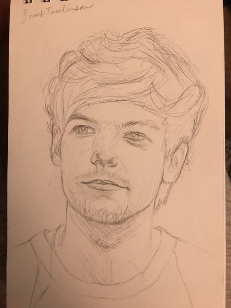 1d Drawings Easy, Louis Tomlinson Drawing Easy, One Direction Sketches, Harry Styles Drawing Sketches, Celebrity Drawings Easy, One Direction Sketch, Louis Tomlinson Drawing, Harry Styles Dibujo, Eminem Drawing