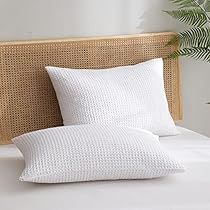 Euro Pillows, Quilted Pillow Shams, Woven Pillows, Comfortable Pillows, Waffle Weave, Quilted Pillow, Soft Pillows, Home Decor Tips, Good Night Sleep