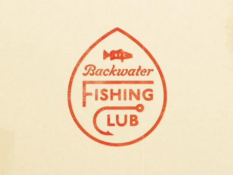 Backwater Fishing Club Badge by Joseph Ernst on Dribbble Seafood Design, Bd Design, Lake Design, Outdoor Logos, Decor Logo, Fish Graphic, Club Badge, Minimalist Business Logo, Branding Inspo