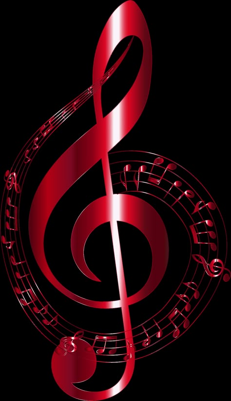 Musical Notes, No Background, Music Notes, Musical, Typography, Music, Red