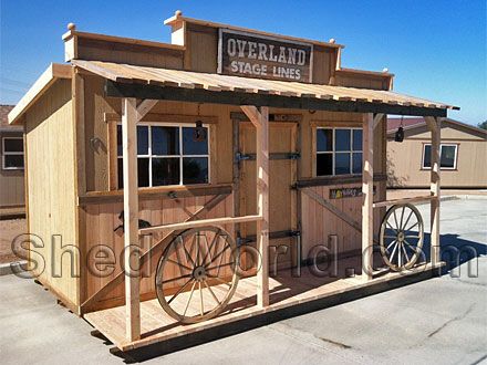 Old West Saloon, Rustic Shed, Backyard Playset, Western Saloon, Custom Sheds, Old Western, Build A Playhouse, Western Town, Wilde Westen