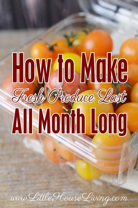 Make Fresh Produce Last All Month Long - Little House Living Grocery Budgeting, Food Info, Frugal Tips, Frugal Living Tips, Food Preservation, Menu Planning, Food Tips, Baking Tips, Cooking Kitchen