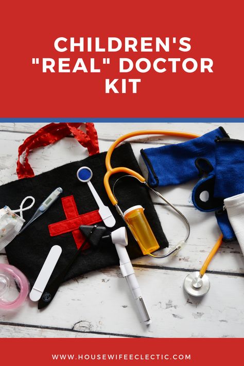 This Children's Real Doctor Kit is the perfect doctor kit for the curious child who wants to really listen to heartbeats and look in ears! It is surprisingly affordable too! Toddler Doctor Kit, Kids Doctor Kit, Diy Doctor, In Ears, Room Decor Crafts, Home Decor Diy Crafts, Playing Doctor, Imaginary Play, Diy Kids Toys