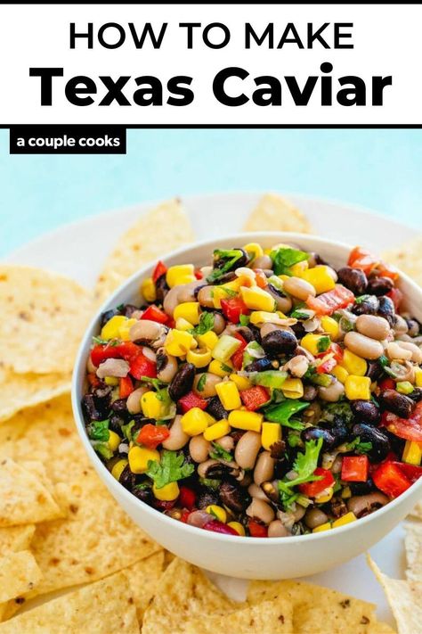 This Texas caviar (Cowboy caviar) will have everyone crowded around the bowl! It’s full of big, zesty flavor and perfect for parties. Caviar Cowboy, Vegan Fajitas, Superfood Bowl, Dairy Free Dips, Texas Caviar, A Couple Cooks, Vegan Recipes Plant Based, Cowboy Caviar, Vegetarian Cookbook