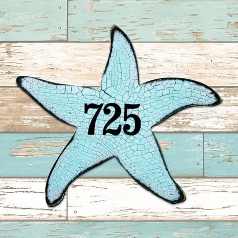 Coastal Door, Wood Tent, Door Number Sign, House Address Sign, House Number Plaque, House Door, Stella Marina, Door Numbers, Address Numbers