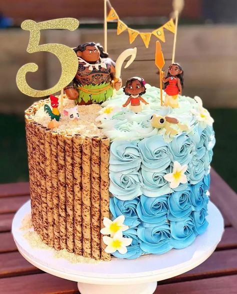 Moana Birthday Cake Ideas, Moana Cake Design, Moana Birthday Party Cake, Moana Cupcake, Aloha Birthday, Moana Birthday Cake, Moana Birthday Party Theme, Moana Theme Birthday, Moana Cake