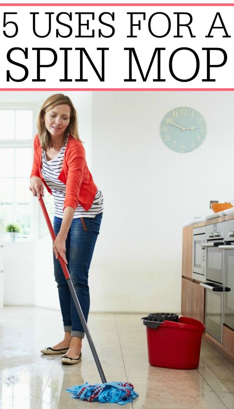 Love your spin mop? Check out all the uses for a spin mop. It's not just for cleaning floors. Learn how to use your spin mop to clean tile, baseboards, and more!