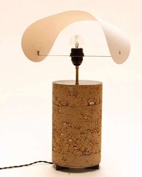 Rammed Earth Furniture, Earth Lamp, Japanese Knotweed, Rock Lamp, Earth Projects, Rammed Earth Wall, Diy Gadgets, Rammed Earth, Earth Design